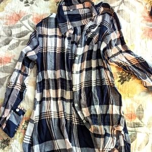 Pink and Navy shirt dress